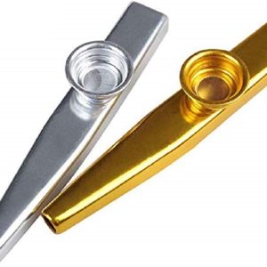 2pcs Metal Kazoo Harmonica Mouth Flute Party GiftMusical Instrument with 4 colors