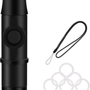 Kazoo with 6 Extra Reeds Each – Colorful Musical Instruments for Classroom, Parties & Beginners – Fun Group Activity, Gift & Favor for All Age Kazoos Funny Musical Gifts for Adults Black